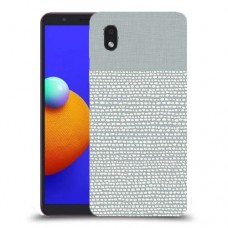 נקודות לבנות אפור כיסוי מגן קשיח מעוצב ל Samsung Galaxy A01 Core יחידה אחת סקרין מובייל