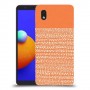 נקודות לבנות בכתום כיסוי מגן קשיח מעוצב ל Samsung Galaxy A01 Core יחידה אחת סקרין מובייל