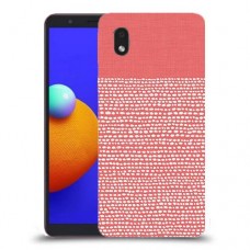 נקודות לבנות בורוד כיסוי מגן קשיח מעוצב ל Samsung Galaxy A01 Core יחידה אחת סקרין מובייל
