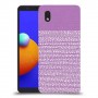 נקודות לבנות בסגול כיסוי מגן קשיח מעוצב ל Samsung Galaxy A01 Core יחידה אחת סקרין מובייל
