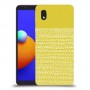 נקודות לבנות בצהוב כיסוי מגן קשיח מעוצב ל Samsung Galaxy A01 Core יחידה אחת סקרין מובייל