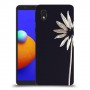 פרח לבן כיסוי מגן קשיח מעוצב ל Samsung Galaxy A01 Core יחידה אחת סקרין מובייל