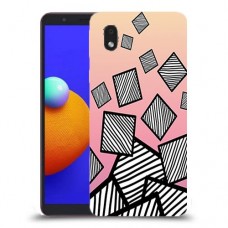 זאברה ריבועים כיסוי מגן קשיח מעוצב ל Samsung Galaxy A01 Core יחידה אחת סקרין מובייל