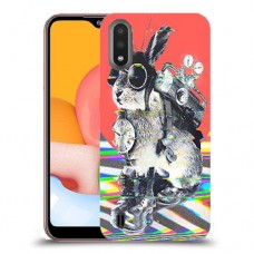 ארנבון מוזר כיסוי מגן קשיח מעוצב ל Samsung Galaxy A01 יחידה אחת סקרין מובייל