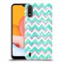 גיאומטריה טורקיז כיסוי מגן קשיח מעוצב ל Samsung Galaxy A01 יחידה אחת סקרין מובייל