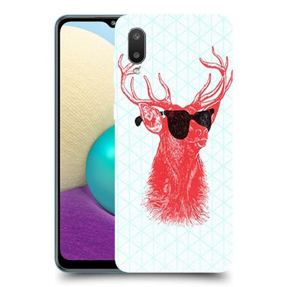 אדג אדום במשקפיים כיסוי מגן קשיח מעוצב ל Samsung Galaxy A02 יחידה אחת סקרין מובייל