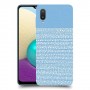 נקודות לבנות בכחול כיסוי מגן קשיח מעוצב ל Samsung Galaxy A02 יחידה אחת סקרין מובייל