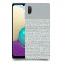 נקודות לבנות אפור כיסוי מגן קשיח מעוצב ל Samsung Galaxy A02 יחידה אחת סקרין מובייל