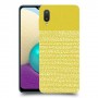 נקודות לבנות בצהוב כיסוי מגן קשיח מעוצב ל Samsung Galaxy A02 יחידה אחת סקרין מובייל
