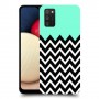 פסים במנטה כיסוי מגן קשיח מעוצב ל Samsung Galaxy A02s יחידה אחת סקרין מובייל