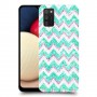 גיאומטריה טורקיז כיסוי מגן קשיח מעוצב ל Samsung Galaxy A02s יחידה אחת סקרין מובייל