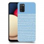 נקודות לבנות בכחול כיסוי מגן קשיח מעוצב ל Samsung Galaxy A02s יחידה אחת סקרין מובייל