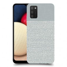 נקודות לבנות אפור כיסוי מגן קשיח מעוצב ל Samsung Galaxy A02s יחידה אחת סקרין מובייל