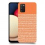 נקודות לבנות בכתום כיסוי מגן קשיח מעוצב ל Samsung Galaxy A02s יחידה אחת סקרין מובייל
