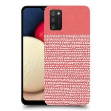 נקודות לבנות בורוד כיסוי מגן קשיח מעוצב ל Samsung Galaxy A02s יחידה אחת סקרין מובייל