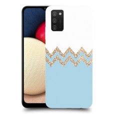 לבן כחול כיסוי מגן קשיח מעוצב ל Samsung Galaxy A02s יחידה אחת סקרין מובייל