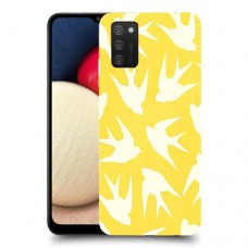 צהוב ציפור החיים כיסוי מגן קשיח מעוצב ל Samsung Galaxy A02s יחידה אחת סקרין מובייל
