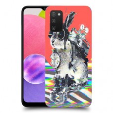 ארנבון מוזר כיסוי מגן קשיח מעוצב ל Samsung Galaxy A03s יחידה אחת סקרין מובייל