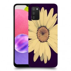 חמניות בשחור כיסוי מגן קשיח מעוצב ל Samsung Galaxy A03s יחידה אחת סקרין מובייל
