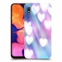 לבבות מעורפלים בכחול כיסוי מגן קשיח מעוצב ל Samsung Galaxy A10 יחידה אחת סקרין מובייל