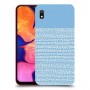 נקודות לבנות בכחול כיסוי מגן קשיח מעוצב ל Samsung Galaxy A10 יחידה אחת סקרין מובייל