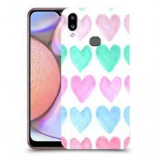 לבבות פסטל כיסוי מגן קשיח מעוצב ל Samsung Galaxy A10s יחידה אחת סקרין מובייל