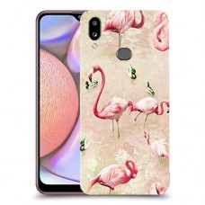 פלמינגו ורוד כיסוי מגן קשיח מעוצב ל Samsung Galaxy A10s יחידה אחת סקרין מובייל