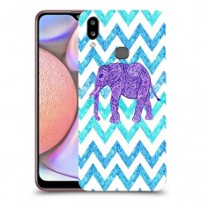 אלפנט סגול כיסוי מגן קשיח מעוצב ל Samsung Galaxy A10s יחידה אחת סקרין מובייל