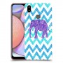 אלפנט סגול כיסוי מגן קשיח מעוצב ל Samsung Galaxy A10s יחידה אחת סקרין מובייל