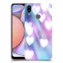 לבבות מעורפלים בכחול כיסוי מגן קשיח מעוצב ל Samsung Galaxy A10s יחידה אחת סקרין מובייל