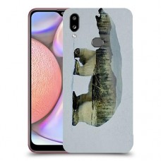 דוב לבן כיסוי מגן קשיח מעוצב ל Samsung Galaxy A10s יחידה אחת סקרין מובייל