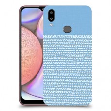 נקודות לבנות בכחול כיסוי מגן קשיח מעוצב ל Samsung Galaxy A10s יחידה אחת סקרין מובייל
