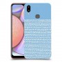 נקודות לבנות בכחול כיסוי מגן קשיח מעוצב ל Samsung Galaxy A10s יחידה אחת סקרין מובייל