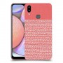 נקודות לבנות בורוד כיסוי מגן קשיח מעוצב ל Samsung Galaxy A10s יחידה אחת סקרין מובייל