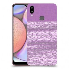 נקודות לבנות בסגול כיסוי מגן קשיח מעוצב ל Samsung Galaxy A10s יחידה אחת סקרין מובייל