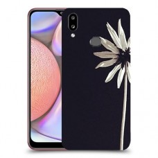 פרח לבן כיסוי מגן קשיח מעוצב ל Samsung Galaxy A10s יחידה אחת סקרין מובייל