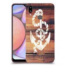 עוגן מעץ כיסוי מגן קשיח מעוצב ל Samsung Galaxy A10s יחידה אחת סקרין מובייל