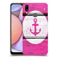 עוגן ורוד מעץ כיסוי מגן קשיח מעוצב ל Samsung Galaxy A10s יחידה אחת סקרין מובייל