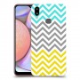 שורות צהובות-ירוקות כיסוי מגן קשיח מעוצב ל Samsung Galaxy A10s יחידה אחת סקרין מובייל