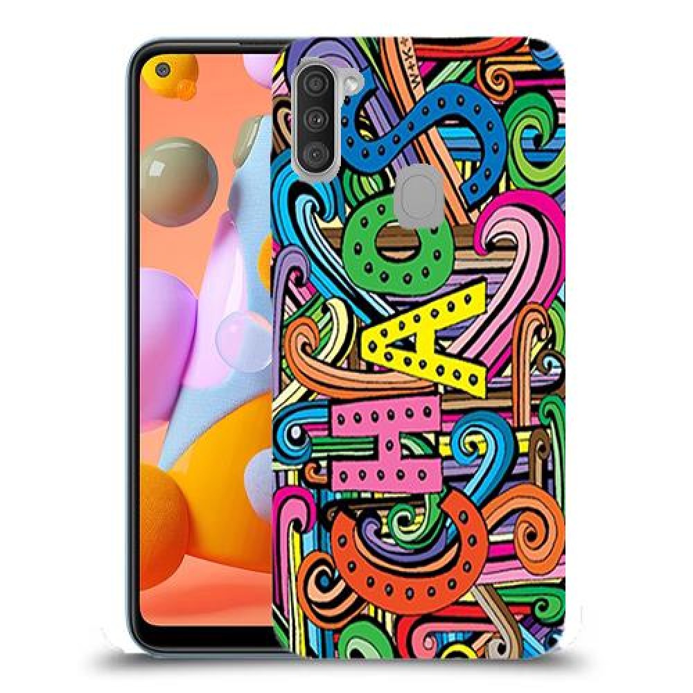 צבע כאוס כיסוי מגן קשיח מעוצב ל Samsung Galaxy A11 יחידה אחת סקרין מובייל