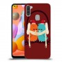 זוג יונים כיסוי מגן קשיח מעוצב ל Samsung Galaxy A11 יחידה אחת סקרין מובייל