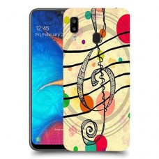 מוסיקה היא החיים שלי כיסוי מגן קשיח מעוצב ל Samsung Galaxy A20 יחידה אחת סקרין מובייל