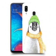 פינגווין בקור כיסוי מגן קשיח מעוצב ל Samsung Galaxy A20 יחידה אחת סקרין מובייל