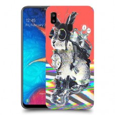 ארנבון מוזר כיסוי מגן קשיח מעוצב ל Samsung Galaxy A20 יחידה אחת סקרין מובייל