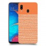 נקודות לבנות בכתום כיסוי מגן קשיח מעוצב ל Samsung Galaxy A20 יחידה אחת סקרין מובייל