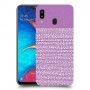 נקודות לבנות בסגול כיסוי מגן קשיח מעוצב ל Samsung Galaxy A20 יחידה אחת סקרין מובייל