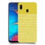 נקודות לבנות בצהוב כיסוי מגן קשיח מעוצב ל Samsung Galaxy A20 יחידה אחת סקרין מובייל