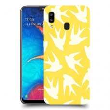 צהוב ציפור החיים כיסוי מגן קשיח מעוצב ל Samsung Galaxy A20 יחידה אחת סקרין מובייל
