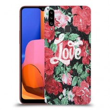 רוז אהבה כיסוי מגן קשיח מעוצב ל Samsung Galaxy A20s יחידה אחת סקרין מובייל