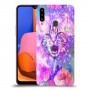 חתול מושלג כיסוי מגן קשיח מעוצב ל Samsung Galaxy A20s יחידה אחת סקרין מובייל